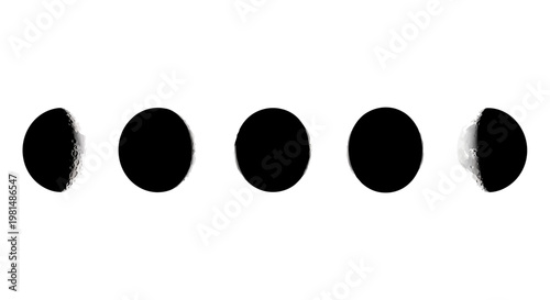 Phases of the Moon: Celestial Cycle from Crescent to Full and Back