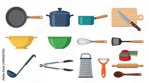 Kitchen Cooking Utensils and Tools.