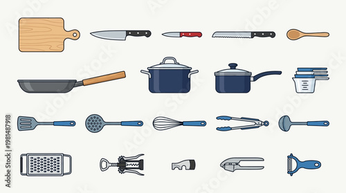Kitchen Utensils and Cooking Tools.