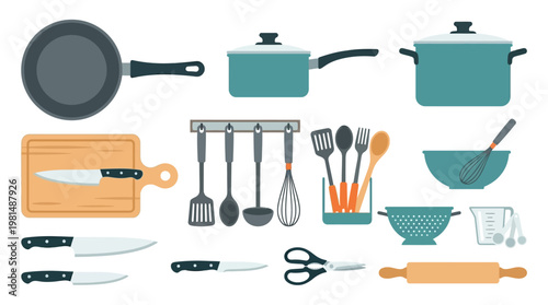 Kitchen Utensils and Cookware Tools.