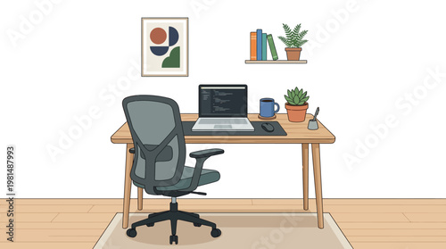 Modern Office Chair with Wheels.