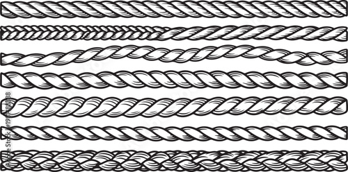 Abstract black and white geometric pattern with wavy lines Vector