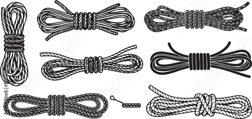 Traditional chinese knots and decorative braiding patterns Vector