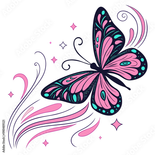 Ethereal Butterfly Glow Vector