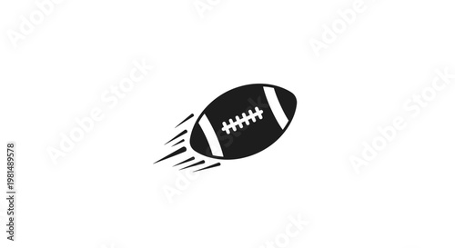 American Football in Motion Icon.