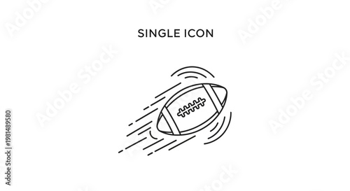 American Football in Motion Icon.