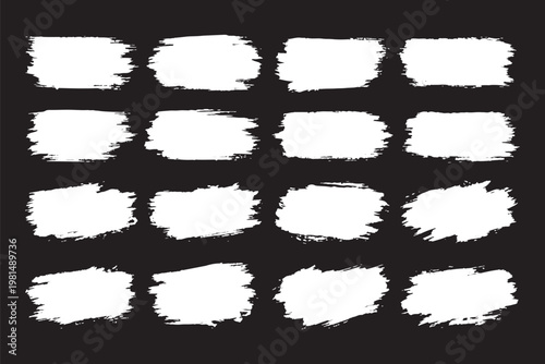 Set of paint brush stroke and abstract grunge banner for graphic background decoration. Watercolor splatter, ink splash and creative shape for social media. Vector frame art or texture element