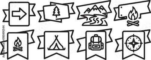 A collection of various symbols and icons representing different concepts and objects Vector