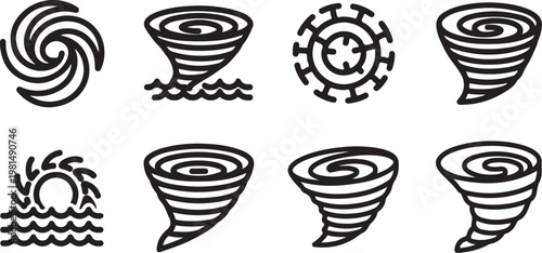 Collection of vintage coffee pots and espresso cups with steam illustrations Vector