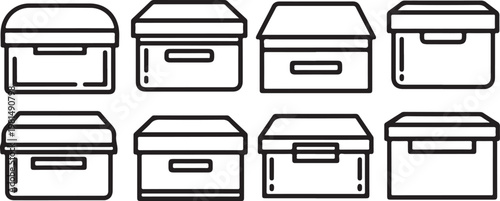 Eight different types of toaster designs with various slot configurations Vector