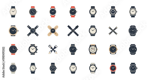 Collection of various smartwatch designs.
