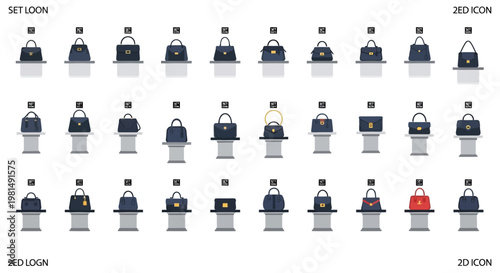 Collection of various bag designs displayed.