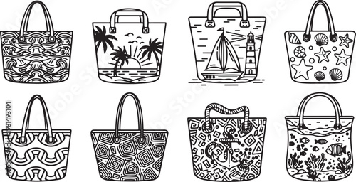 A collection of ancient egyptian alabaster and pottery vessels with intricate carvings Vector