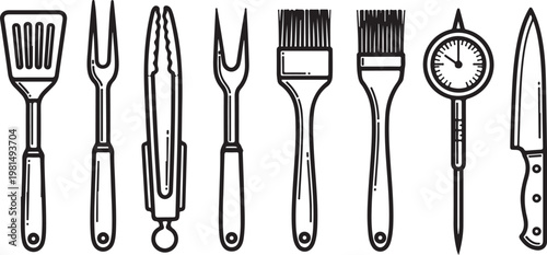 A collection of vintage scissors and shears used for sewing and crafts Vector