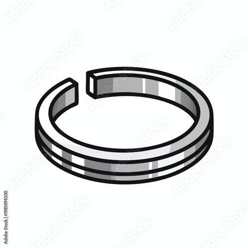 Stylish Modern Silver Ring for Fashion and Jewelry Gifts