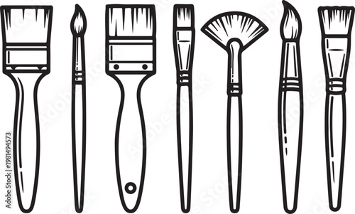 A variety of antique chairs with distinct backrest designs and features Vector