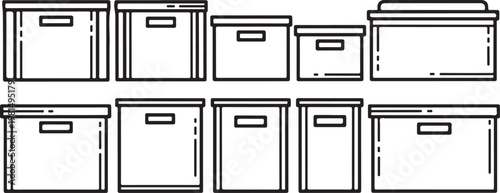 Minimalist line art collection of ten different chairs Vector