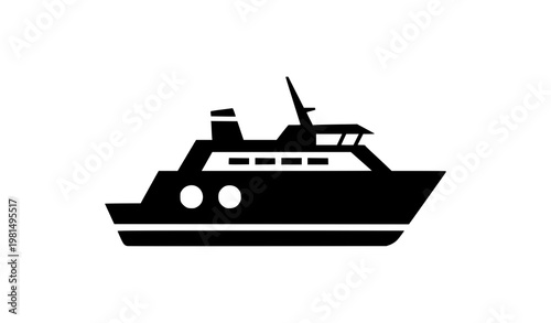 Ferry icono minimal vector silueta transporte marítimo