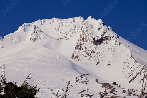 Snow-topped Mount Hood rises above Oregon