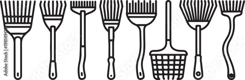 Various styles of furniture legs and feet designed for antique and modern chairs Vector