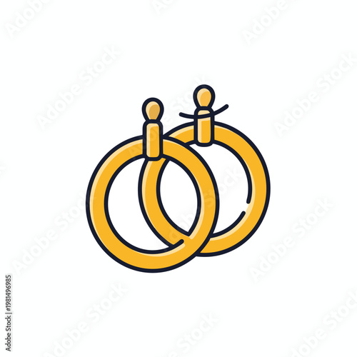 Elegant Gold Anniversary Rings on White Background for Wedding or Celebration