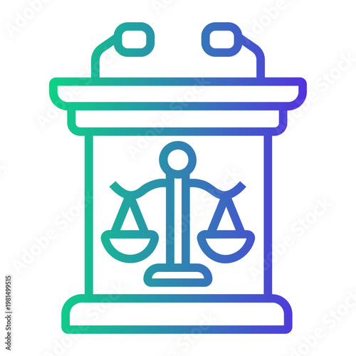 speech Line Gradient Icon