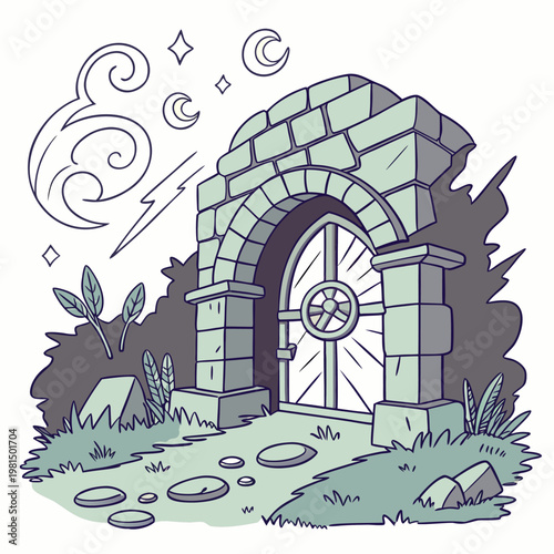 Mystic Portal Gateway Illustration