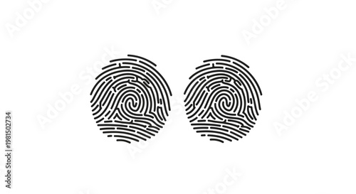 Two Identical Fingerprints Side by Side on White Background