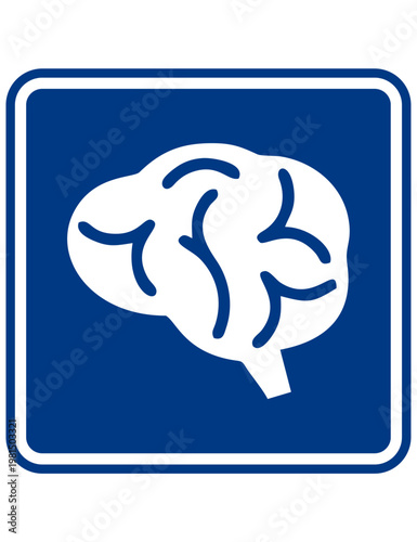 Autism Awareness Brain Icon – Neurodiversity Support Symbol Blue Vector
