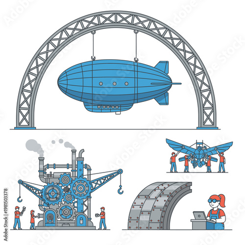 Steampunk Airship Construction and Technology.
