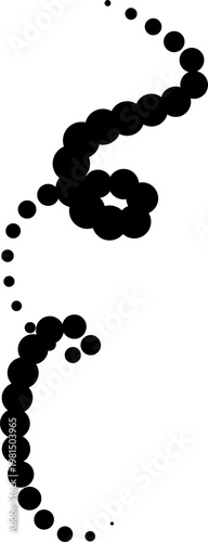 Bold dotted wave line shapes set