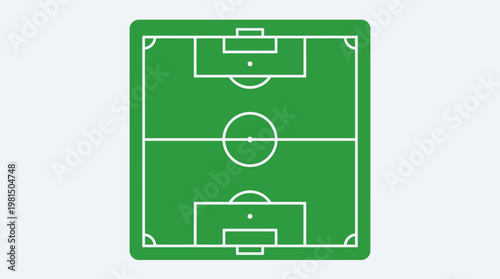 Football Field Blueprint: A bird's-eye view of a meticulously designed football field, its precise lines and markings defining the space for competition and strategy.