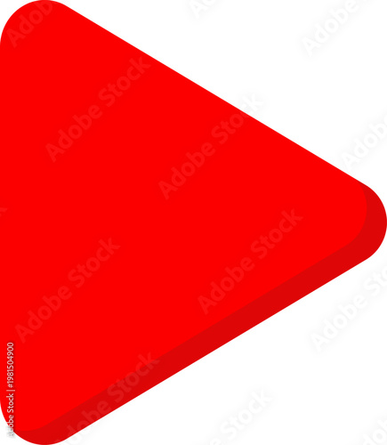 Red retro television vector icon for media broadcast and entertainment