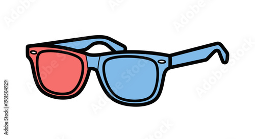 Colorful 3D Glasses for Entertainment.