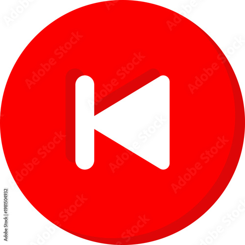 Red magnifying glass vector icon for search find and data discovery