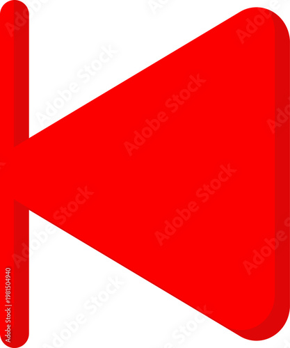 Red map pin pointer vector icon for travel navigation and location