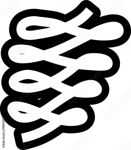 Spiral and swirl bold line. Design decoration