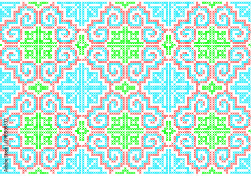 Hmong traditional clothes pattern background.