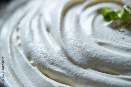 Close-up of whipped cream on a cupcake
