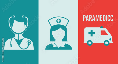 Medical Professionals and Emergency Services Icons.