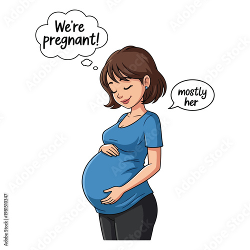 We're pregnant but mostly her