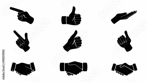 A clear black silhouette of a human hand forming the classic V-sign with index and middle fingers raised, symbolizing peace, victory, or the number two, against a clean white background.