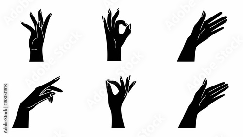 A stark black silhouette of a human hand holding up the index, middle, and ring fingers, clearly representing the number three, isolated and visible against a plain white background.