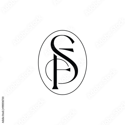 Elegant SF Monogram Logo design