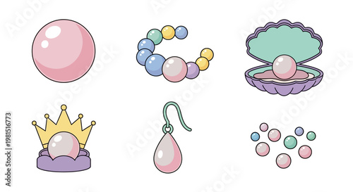 Collection of pearl jewelry and gems, elegant and luxurious accessories