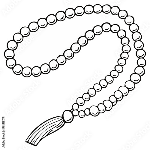 Rosary Beads Illustration Prayer Beads Counting Beads Tasbih Dhikr String Ornament