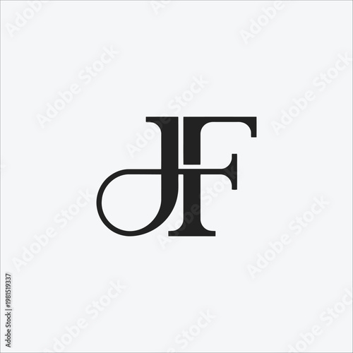 Elegant JF Monogram Logo design