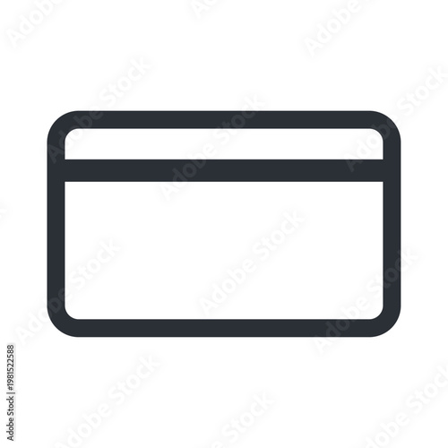 カード決済を表すシンプルな線画アイコン素材