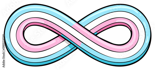 Transgender Pride Infinity Symbol Illustration