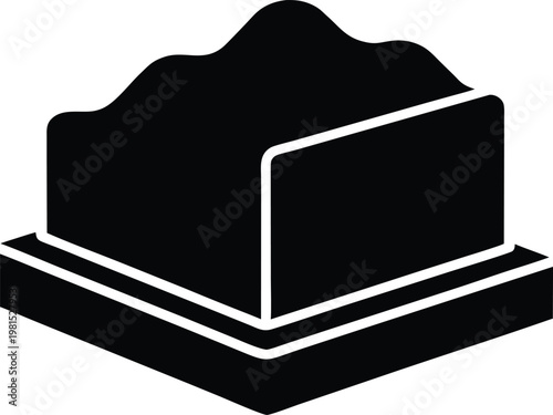 Construction Foam silhouette vector art illustration and minimal black and white design